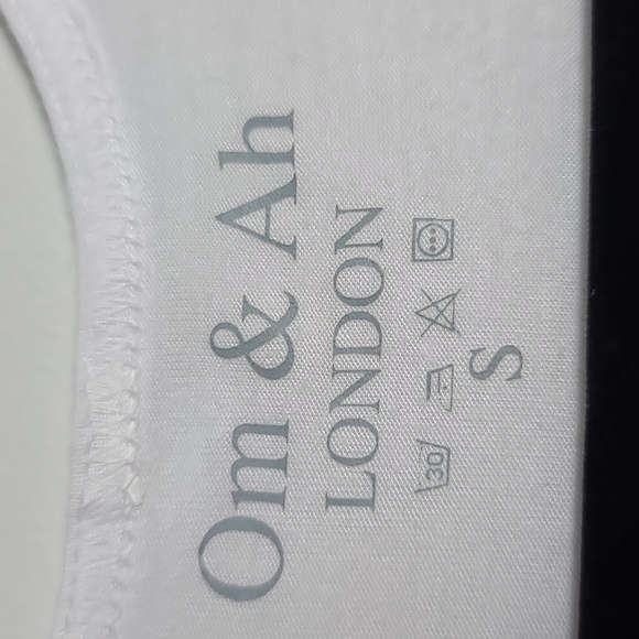 OM & AH LONDON "Better To Be Ridiculous Than Boring" White Racerback Tank Size S - Picture 3 of 13